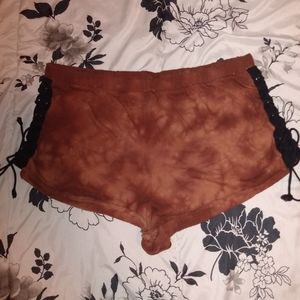 Forever 21 tie dye lace up shorts Size L